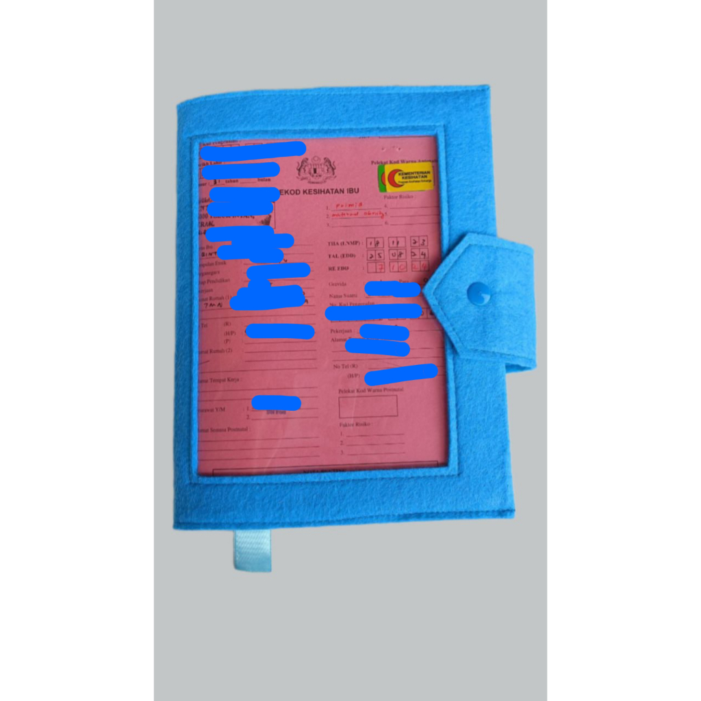 BLUE cover buku ibu mengandung dan buku kesihatan anak dan buku saiz A5 ...