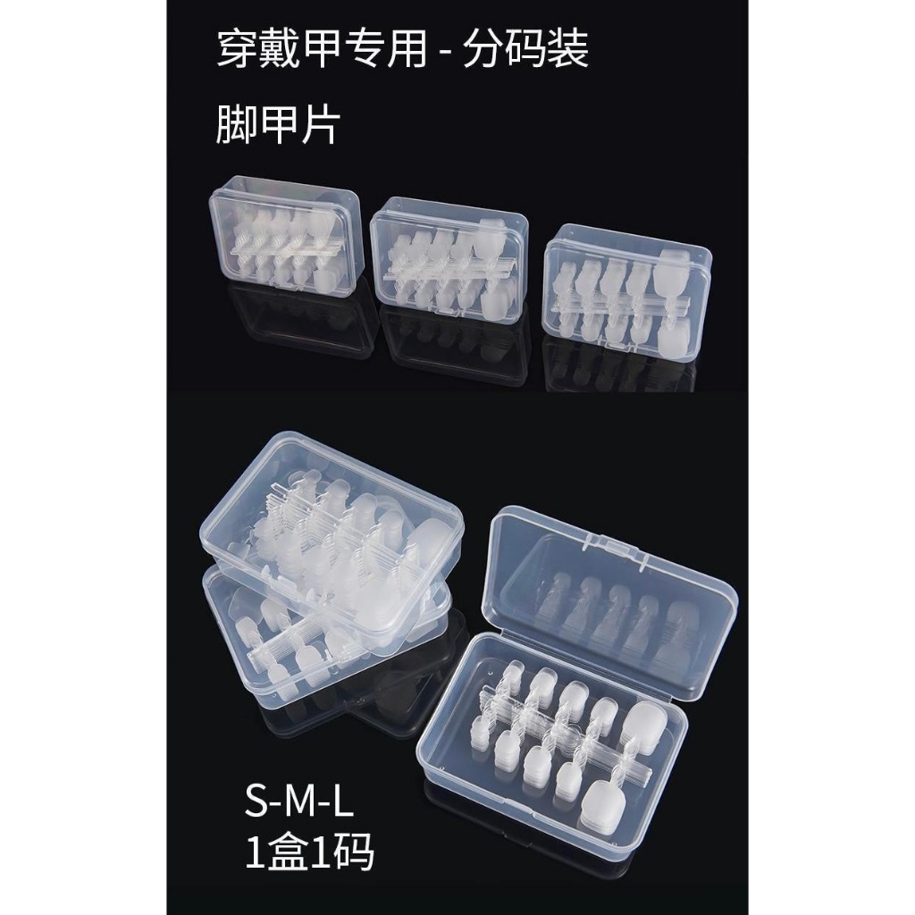 Tip Jari kaki Palsu Toe Press on nails SML size 100pcs Ultra Thin Nail ...