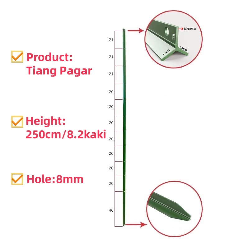 Tiang Besi Pagar Pagar Cyclone Column Tiang Pagar Besi Fence Posts ...