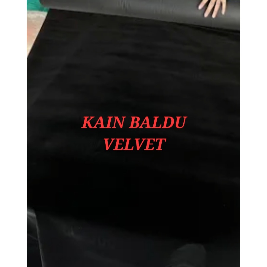 150CM HIGH QUALITY BLACK SOFT VELVET/KAIN BALDU UNTUK SULAMAN TANGAN ...