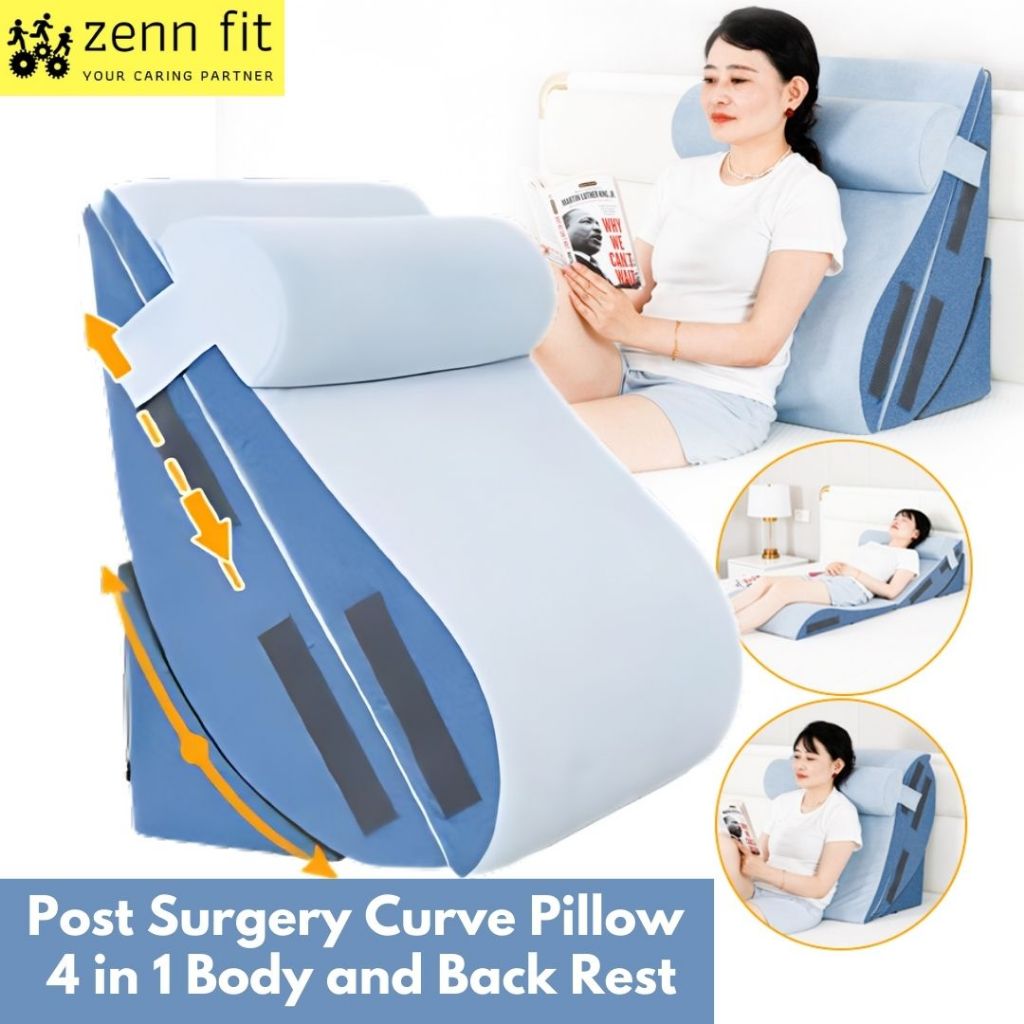 Post Surgery Wedge Pillow Set Memory Foam Backrest Neck Leg Cushion Bed