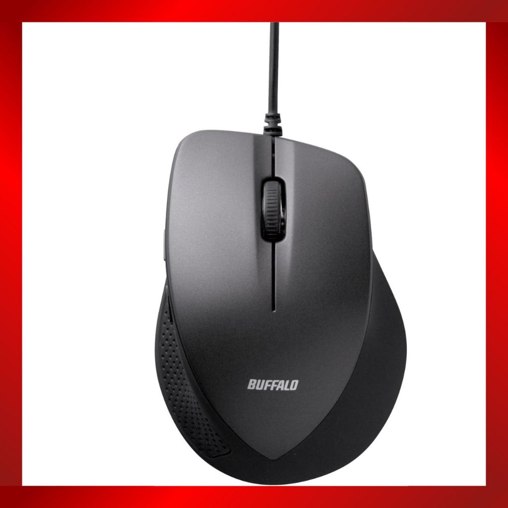 BUFFALO USB Mouse, wired, 5 buttons, quiet, BlueLED BSMBU19BK【Direct ...