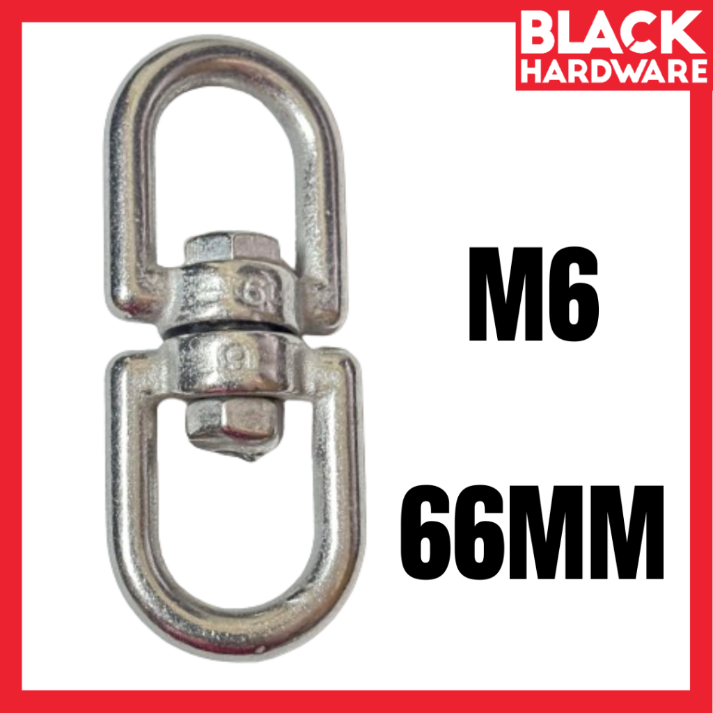 BLACK HARDWARE Marine 304 Stainless Steel Eye To Eye Swivel Ring Hang ...