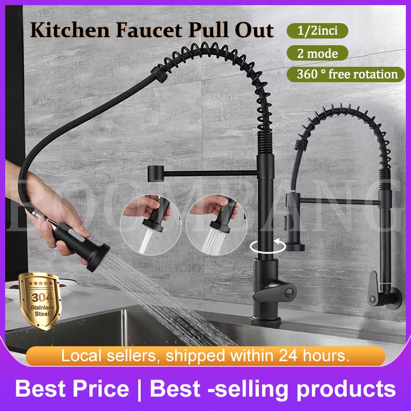 304 stainless steel kitchen faucet deck installation mixer faucet 360