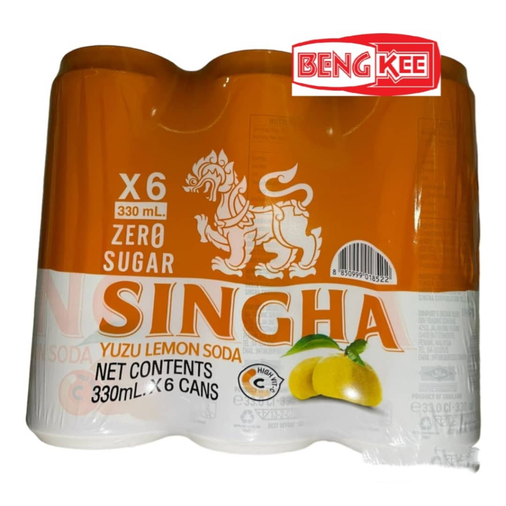 BENG KEE SINGHA YUZU LEMON SODA 330ML*6PCS | Shopee Malaysia