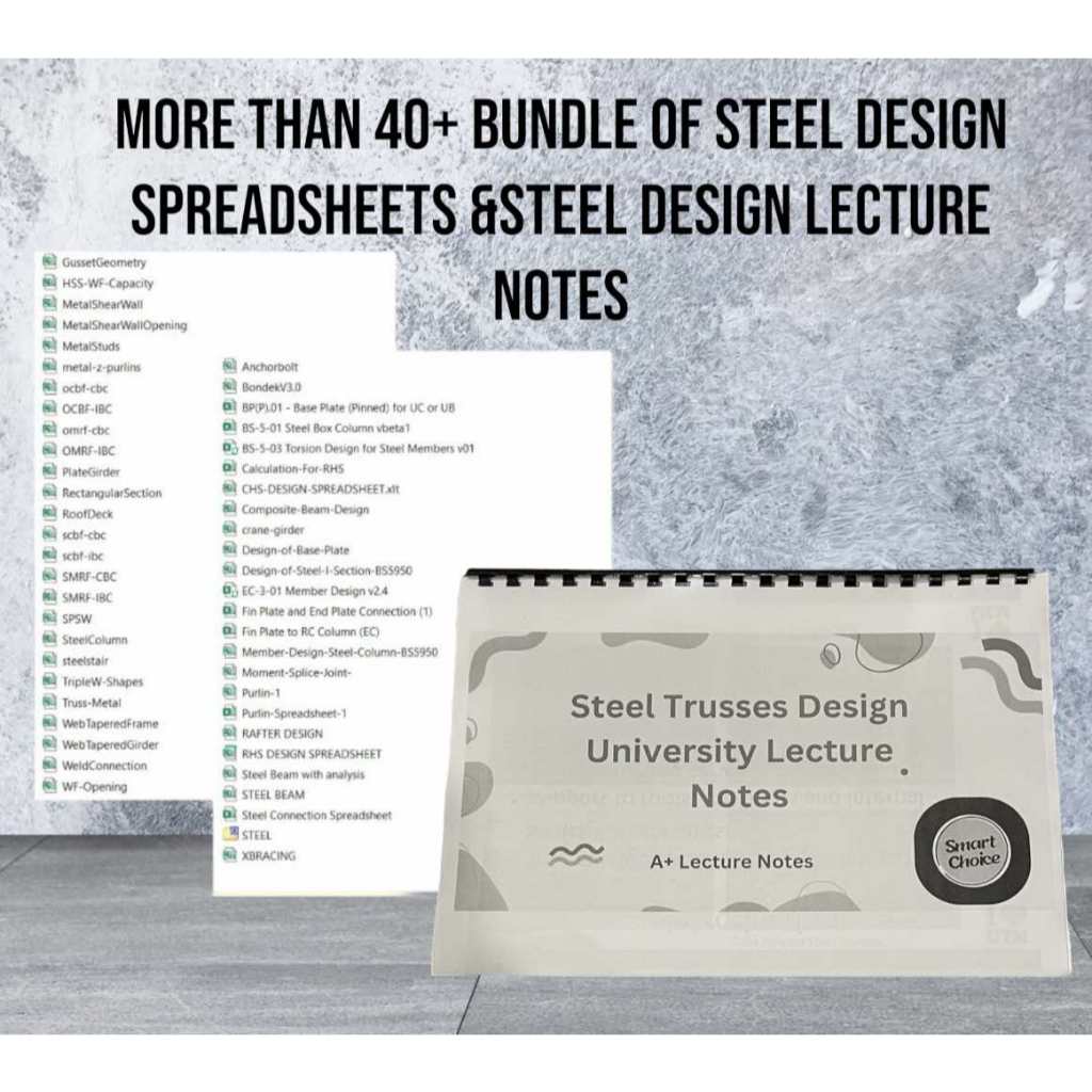 More than 40+Bundle of Steel Spreadsheets & Steel & Trusses Design A+ ...