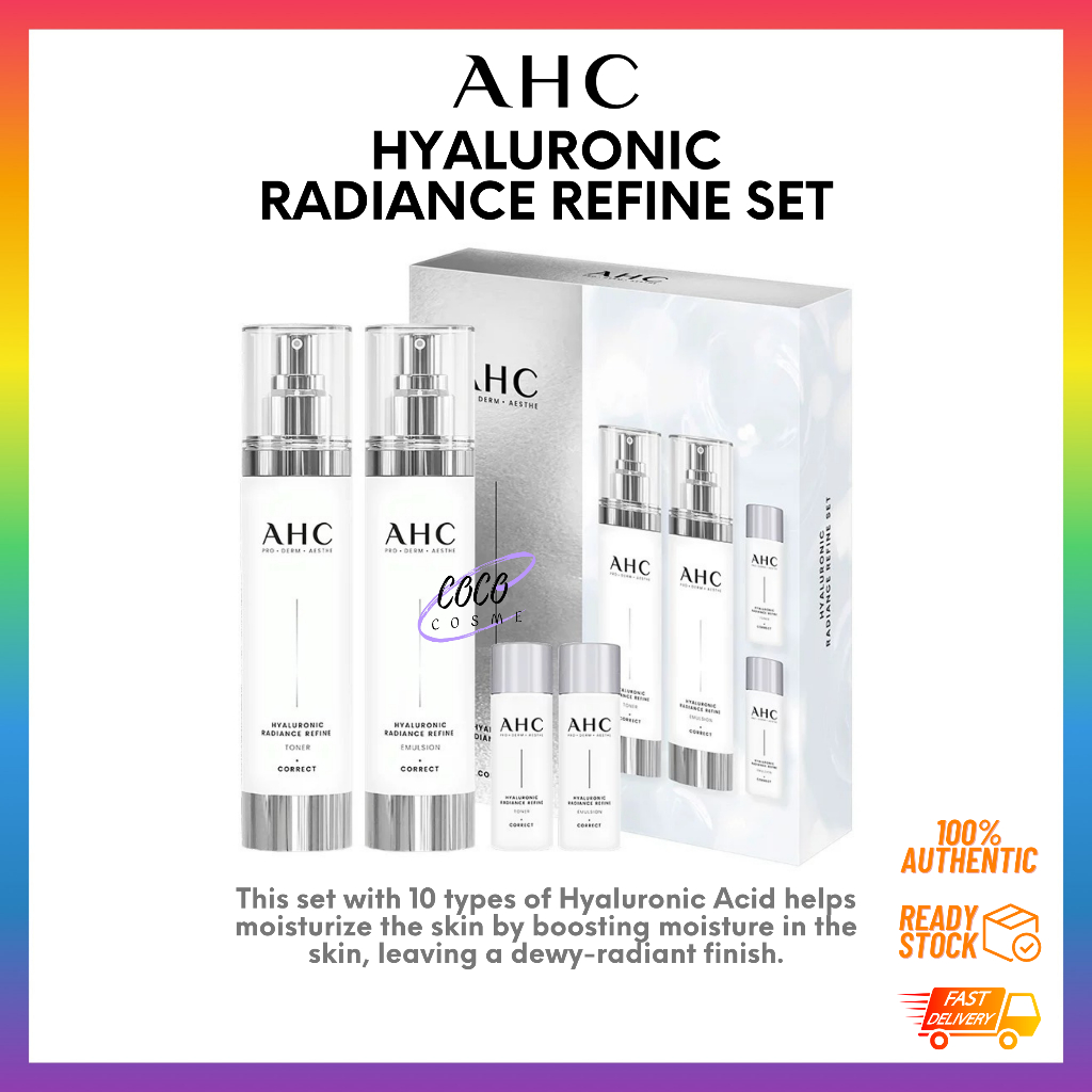 AHC Hyaluronic Radiance Refine Skin Care Set | Shopee Malaysia