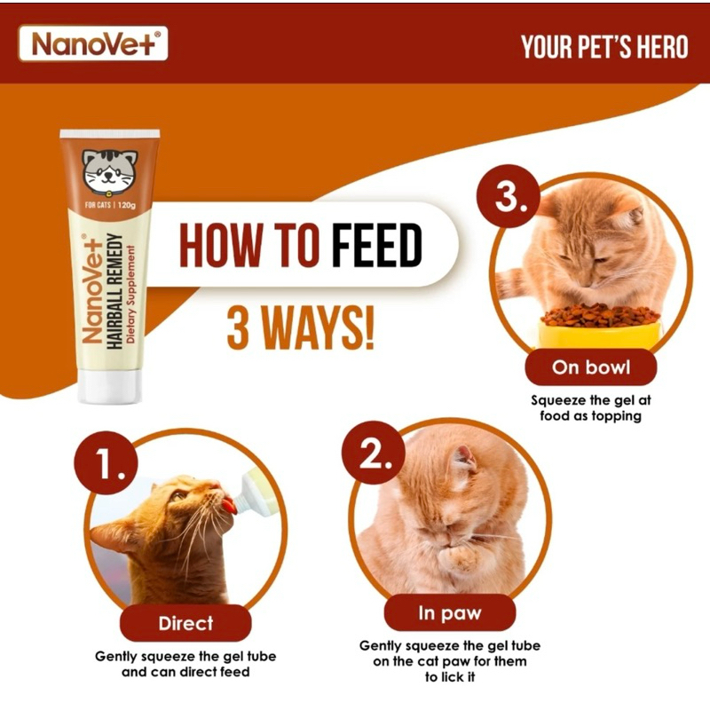 Nanovet Pet Hairball Remedy Gel for Cat 125gm Shopee Malaysia