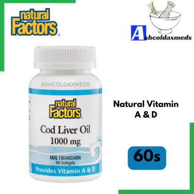 Natural Factors Cod Liver Oil Softgels (1000mg x 90's) | Shopee Malaysia