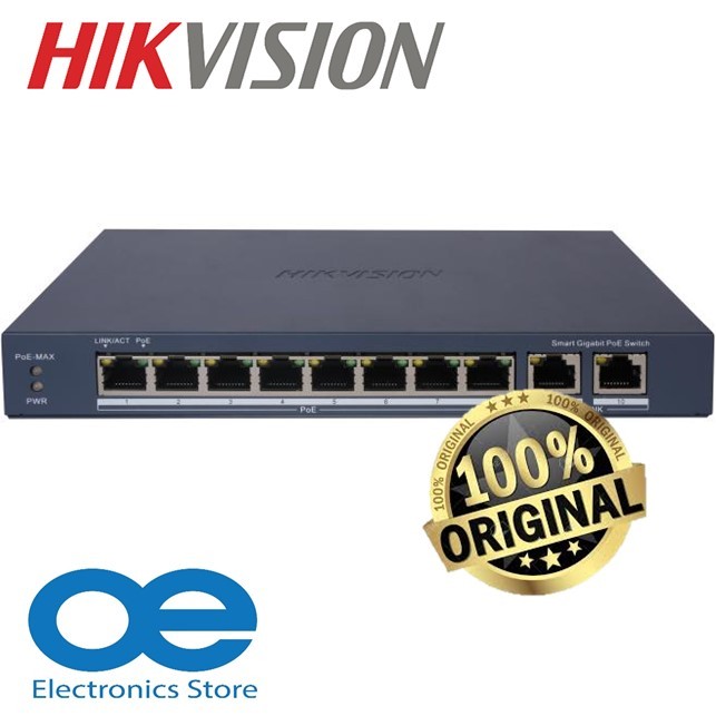 Switch Hikvision Ds-3e1510p-ei/m 8 Puertos Gigabit Poe Deskt | Cuotas sin interés