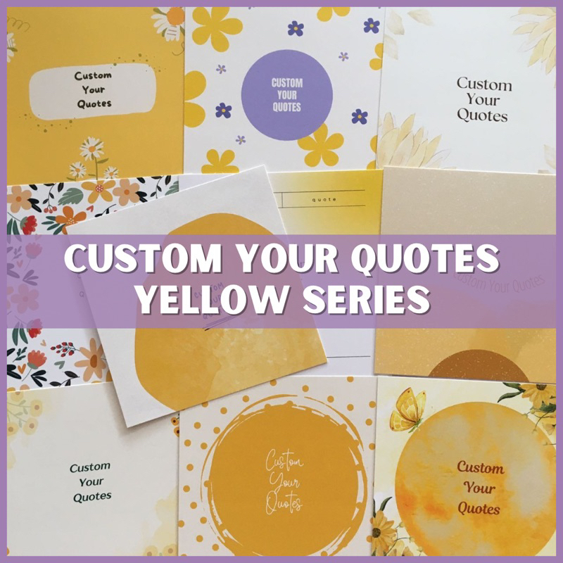 CUSTOM YOUR QUOTES - YELLOW SERIES QUOTES CARD | Shopee Malaysia