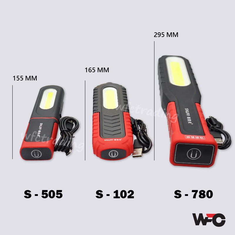 LED STRONG LIGHTS MAGNETIC LED WORKING TORCH LONG BATTERY LIFE ULTRA ...