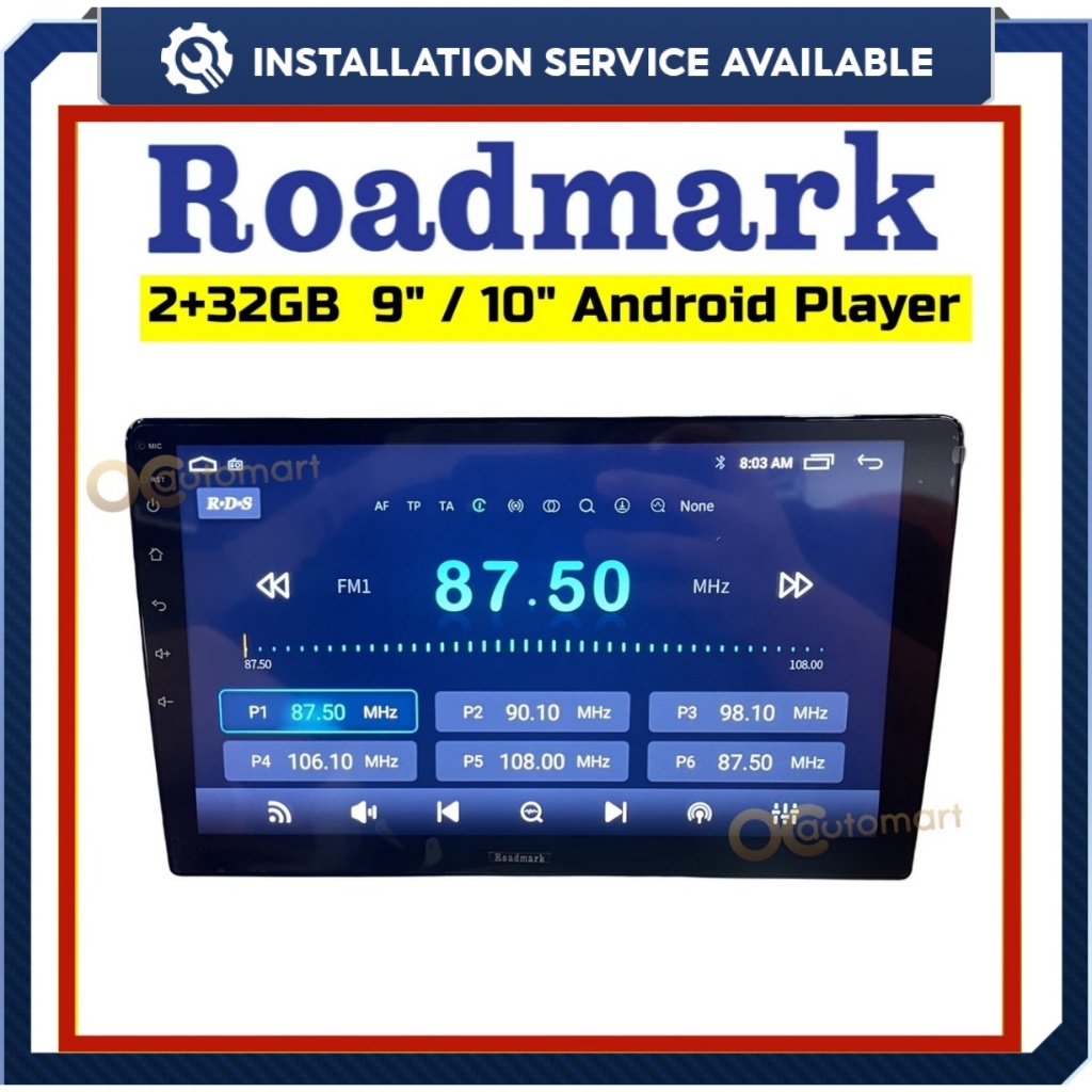 Roadmark 2+32GB Car Android Player IPS Screen AHD 9