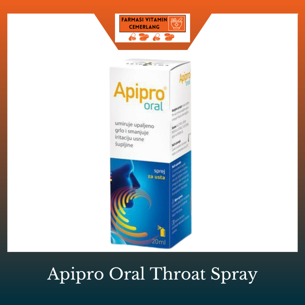 Apipro Oral Throat Spray | 20 ml Spray | Exp 2027-05 | Shopee Malaysia