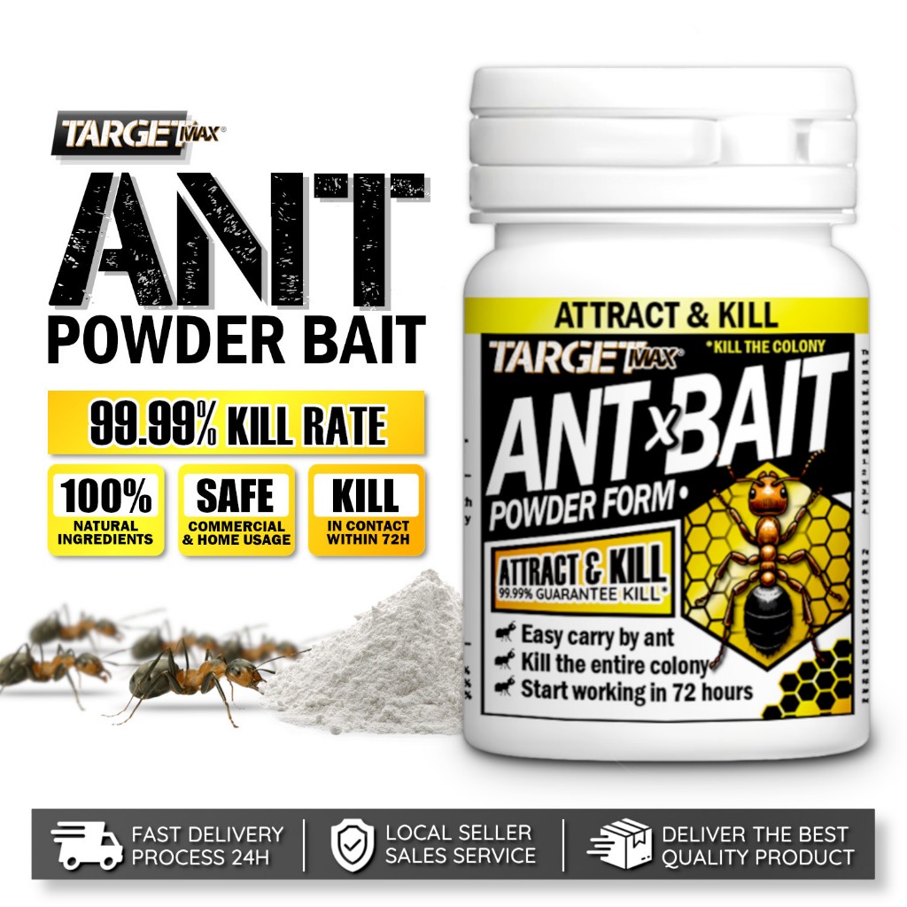 TARGET MAX Ant Killer Powder Bait Cockroach Ubat Semut Berkesan Lipas ...