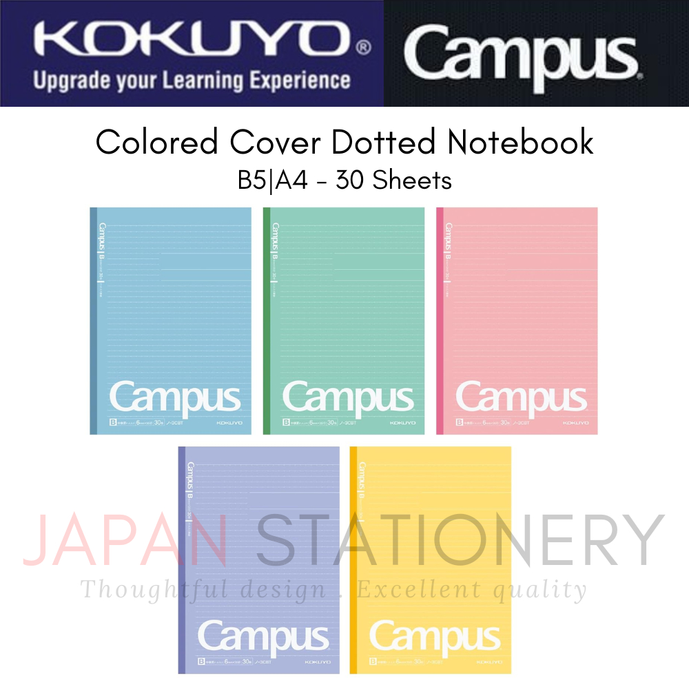 KOKUYO Campus Notebook Color Cover with Dots, Ruled Width 7mm ノ-3CAT-B ...