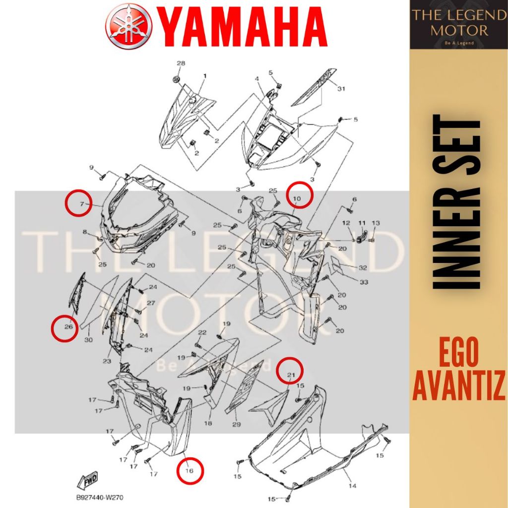 AVANTIS EGO AVANTIZ Complete Inner Full Set Coverset Fender Box Side ...