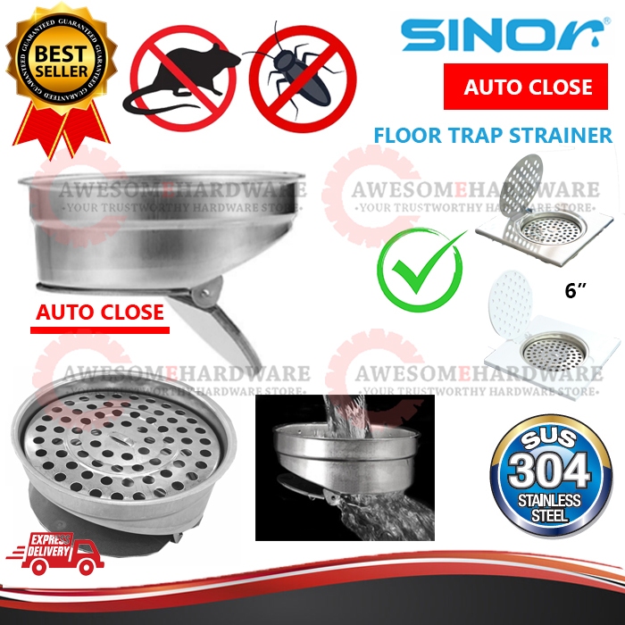 (AUTO TRAP ONLY) SINOR SD-02 SUS304 AUTO CLOSE STAINLESS STEEL FLOOR ...