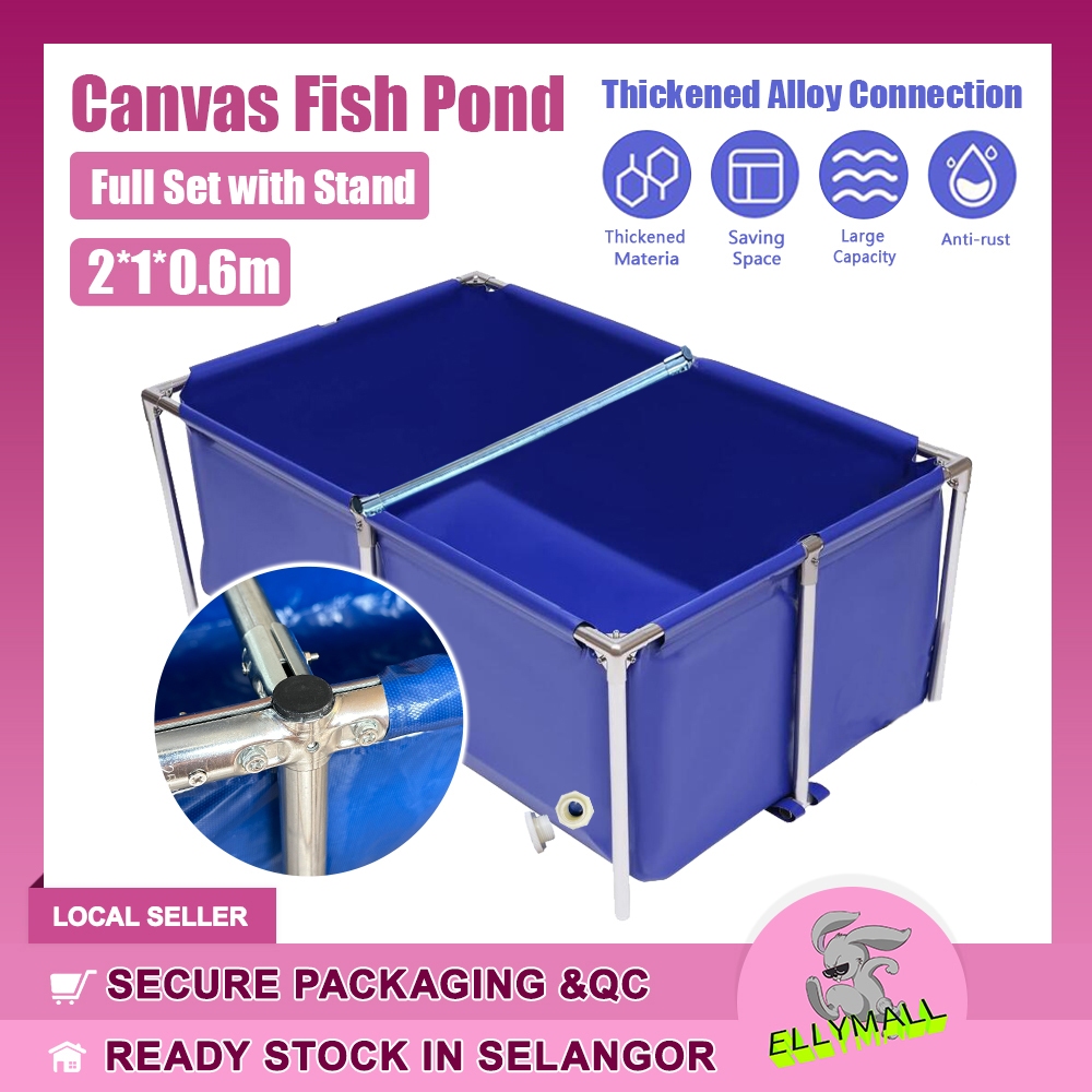 Kanvas Kolam Ikan Udang Kara Akuarium Tangki Fish Tank Nylon Canvas ...