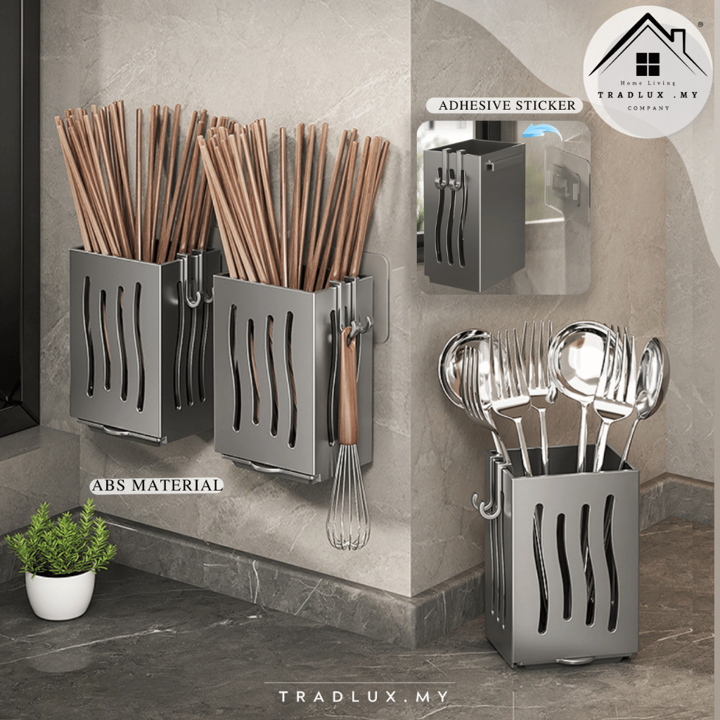 Tradlux Cutlery Spoon Fork Storage Rack Utensil Drying Rack Spoons Wall ...