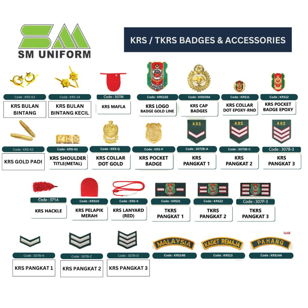 Badge And Accessories KRS TKRS Kadet Remaja Sekolah Tunas Kadet Remaja ...