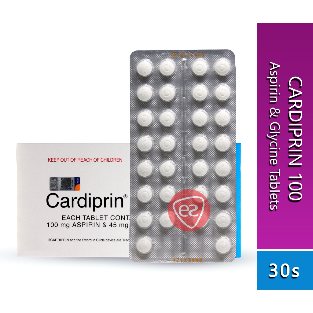 Cardiprin 100 (Aspirin & Glycine) Tablet ( 30s / 90s ) | Shopee Malaysia