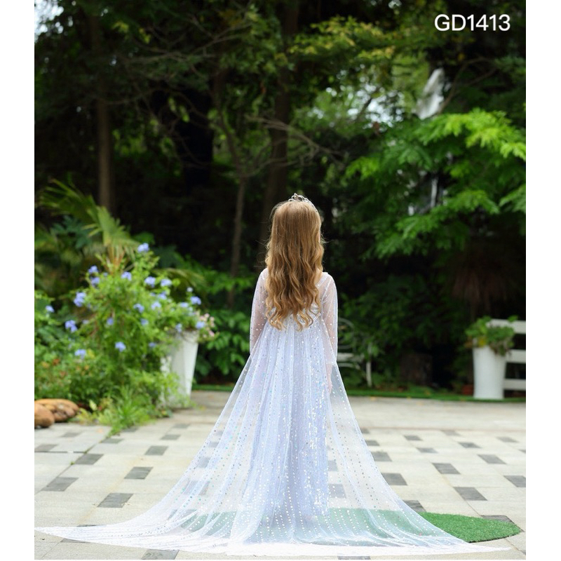 Halloween Anna Elsa Cosplay Costume Bling Bling Princess Dresses ...