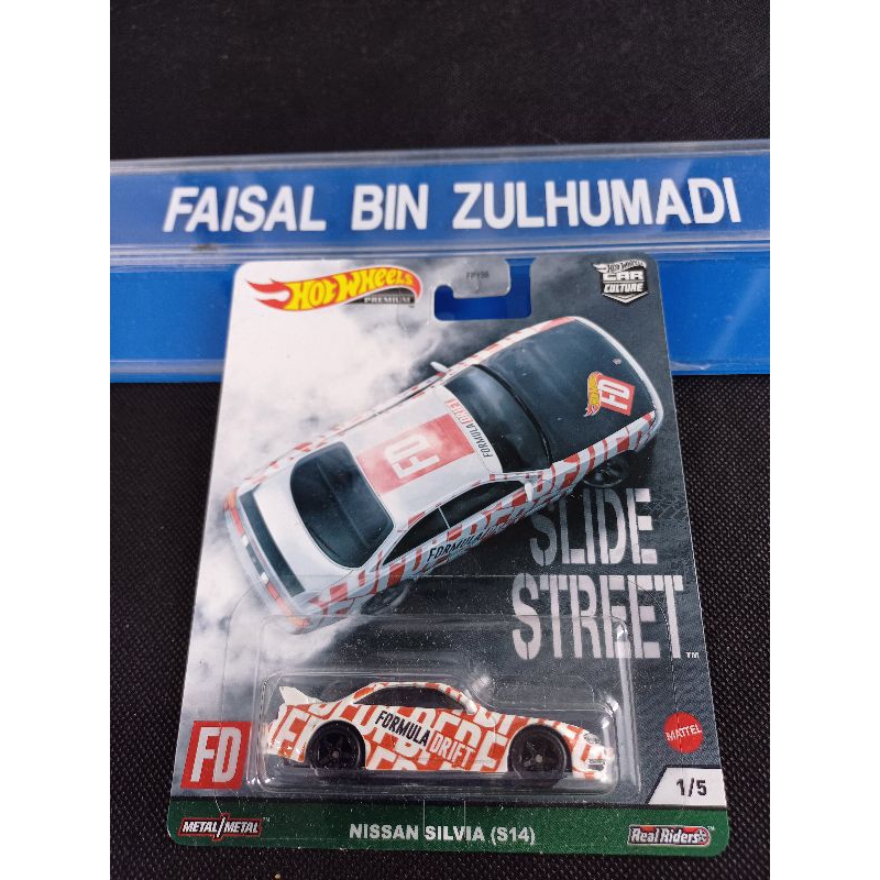 Voiture Hot Wheels 1/64 Nissan Silvia S14 - Série Slide Street, 2021, Rouge, Neuf