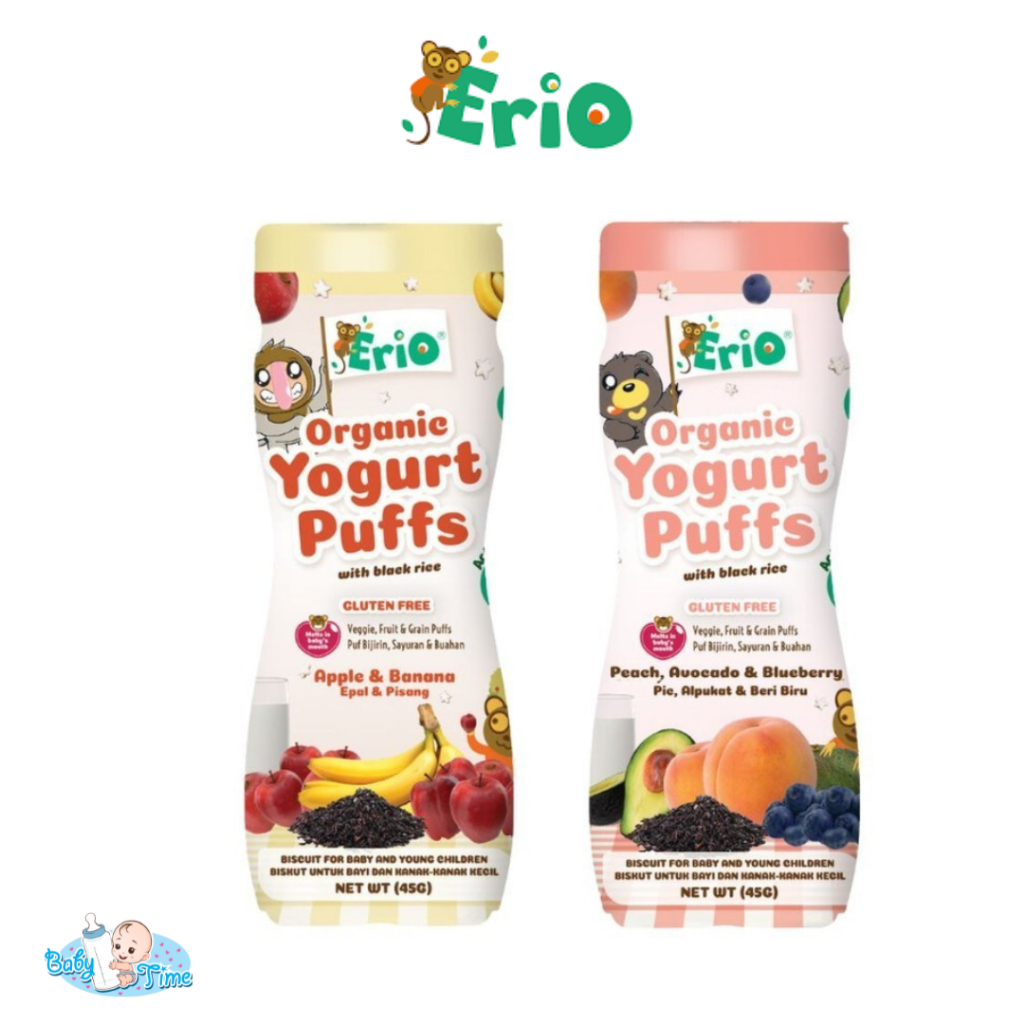 Erio Organic Black Rice Yogurt Puffs 45g 6m+ Baby Food Baby Snack ...