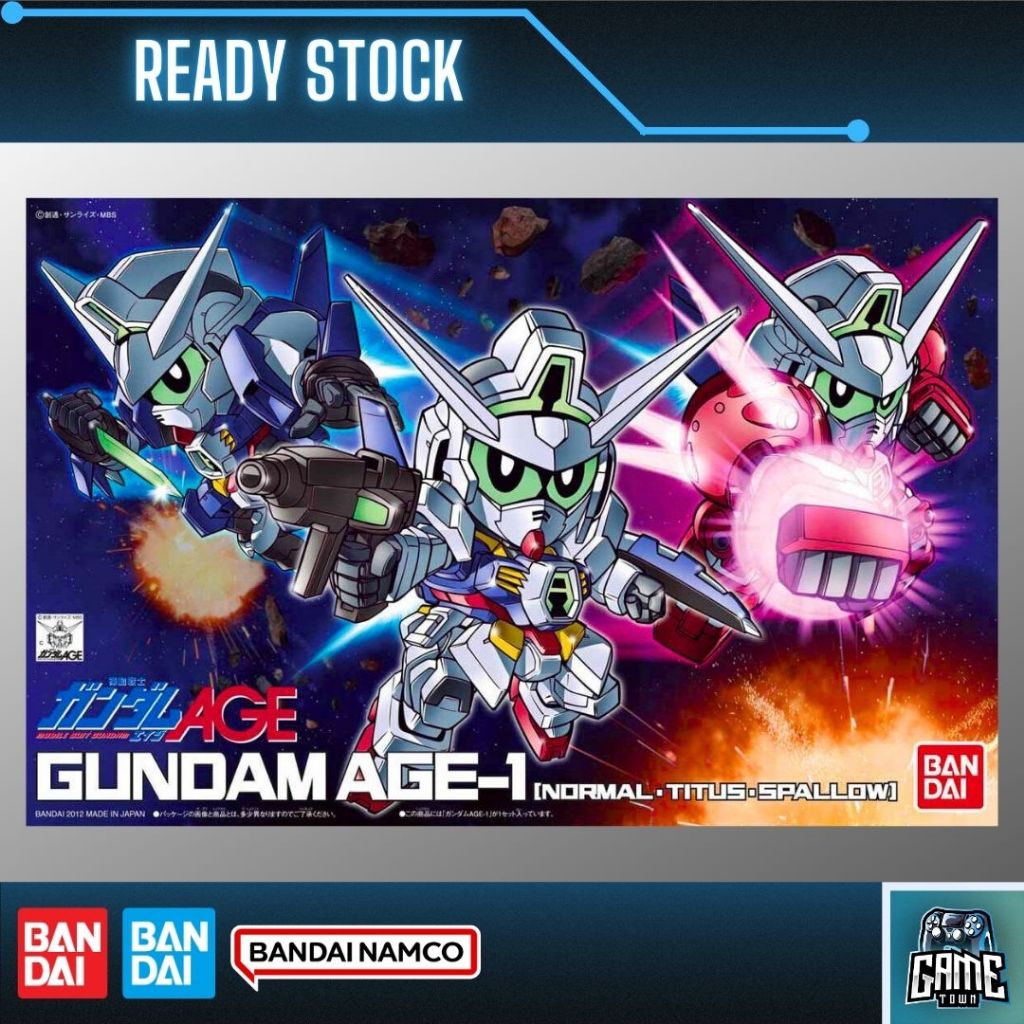 Modellino SD Gundam AGE-1 – Set 3 In 1: Normal, Titus E Spallow (Bandaï Spirits)