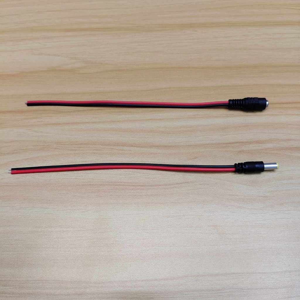DC POWER CABLE MALE FEMALE ACCESSORIES CCTV ADAPTER CONNECTOR RED BLACK ...