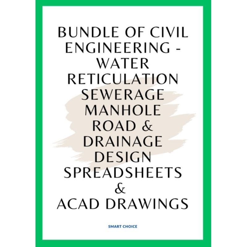Bundle of Civil engineering - Water RETICULATION & Sewerage Manhole ...
