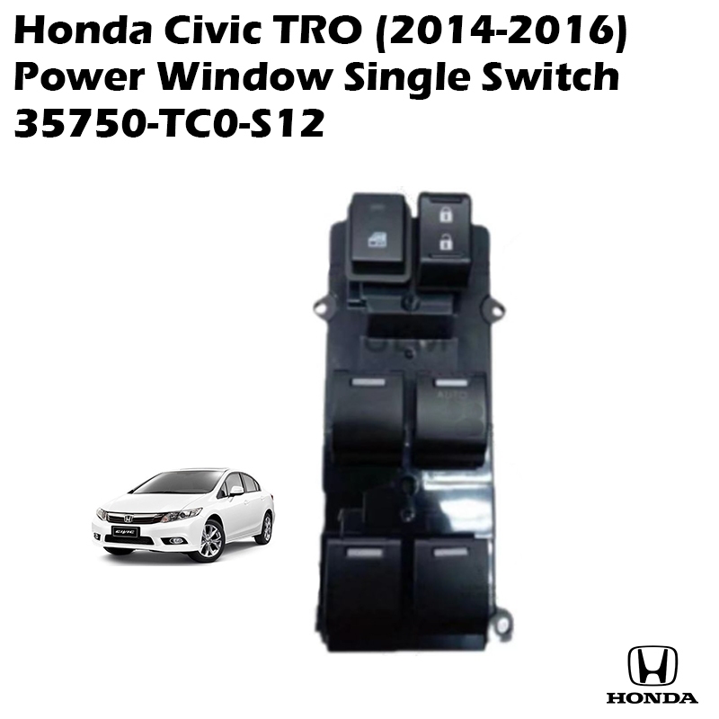 Honda Civic Tro Crv Toa (2014-2016) Power Window Main Switch 35750-TC0 ...