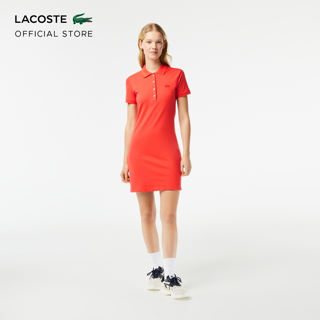 LACOSTE Stretch Pique Polo Dress