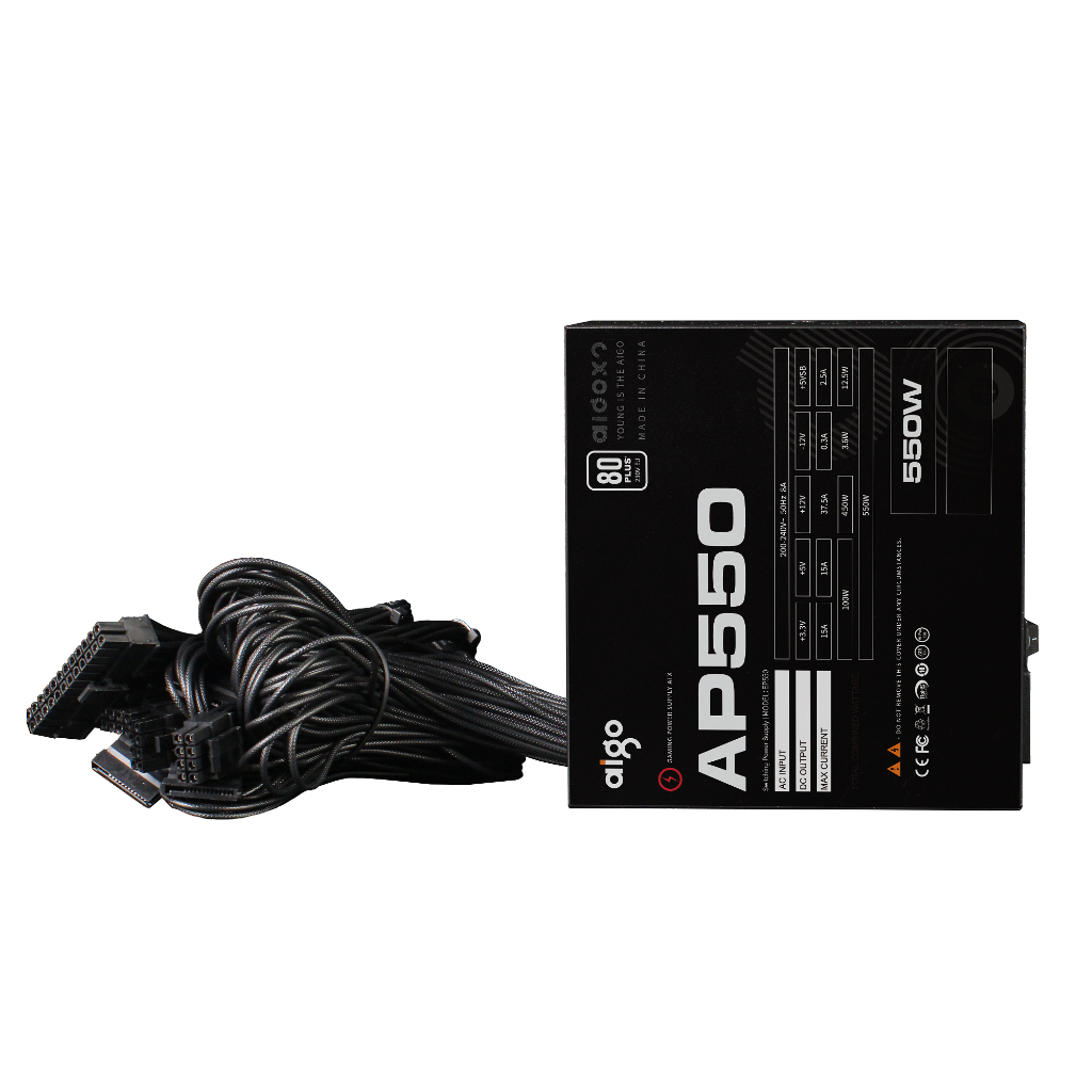 Aigo VK550 Black Cable | AP550 | AP650 Black and White Braided Texture ...
