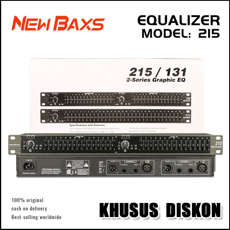 New Baxs 215EQ Equalizer Compressor Dolby Noise Reduction Dual 31 ...