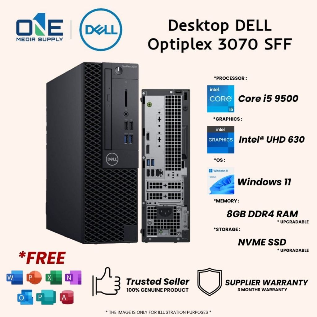 DELL OptiPlex 3070 SFF Core i7 9700 3.0 Ghz 16GB 256NVME
