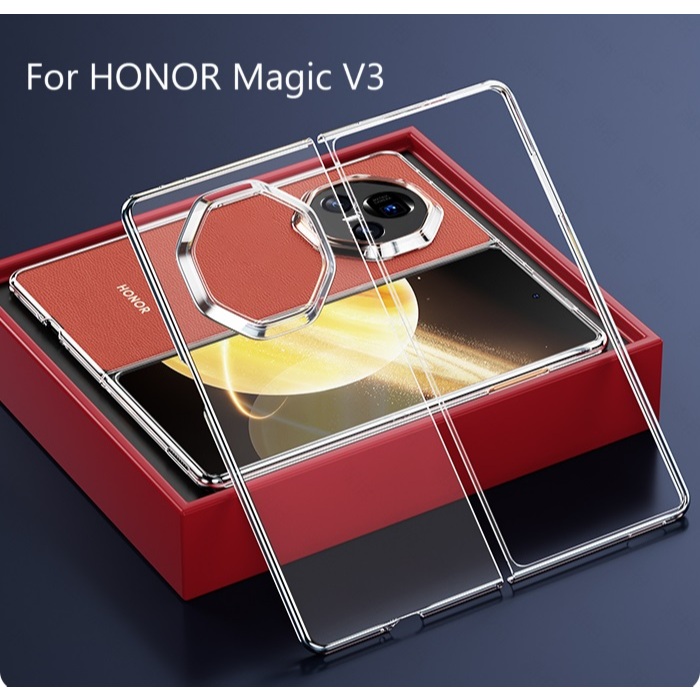 honor Magic V3 V2 Vs Vs Fold camera protected Hard PC Acrylic crystal clear transparent back