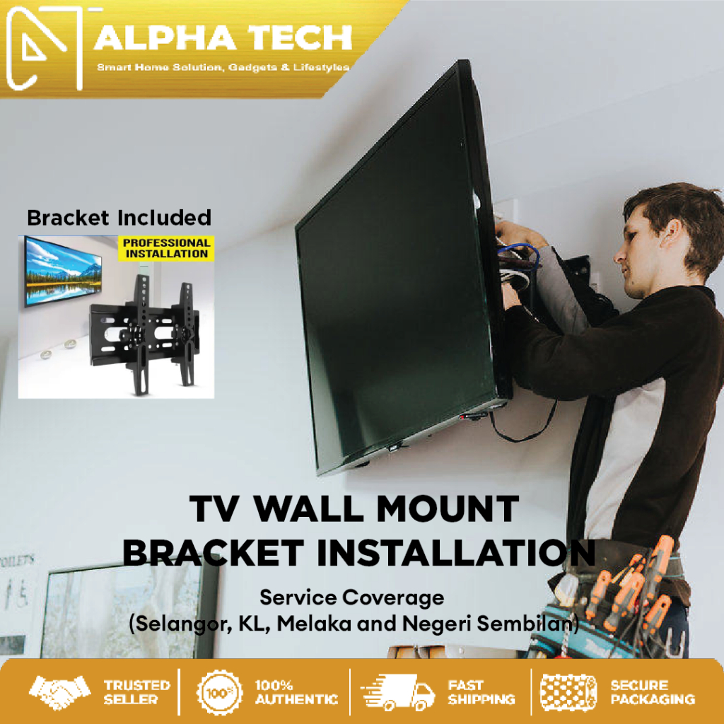 TV Wall Mount Installation 30" to 98" inches (Klang Valley, Negeri ...