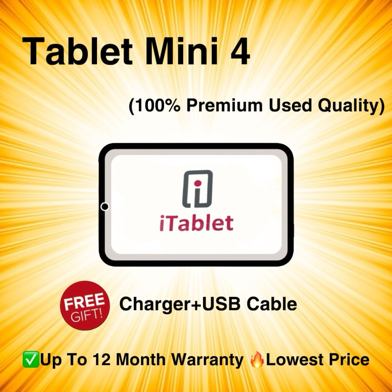COMPATIBLE FOR Tablet Mini 4 (PREMIUM USED) | Shopee Malaysia
