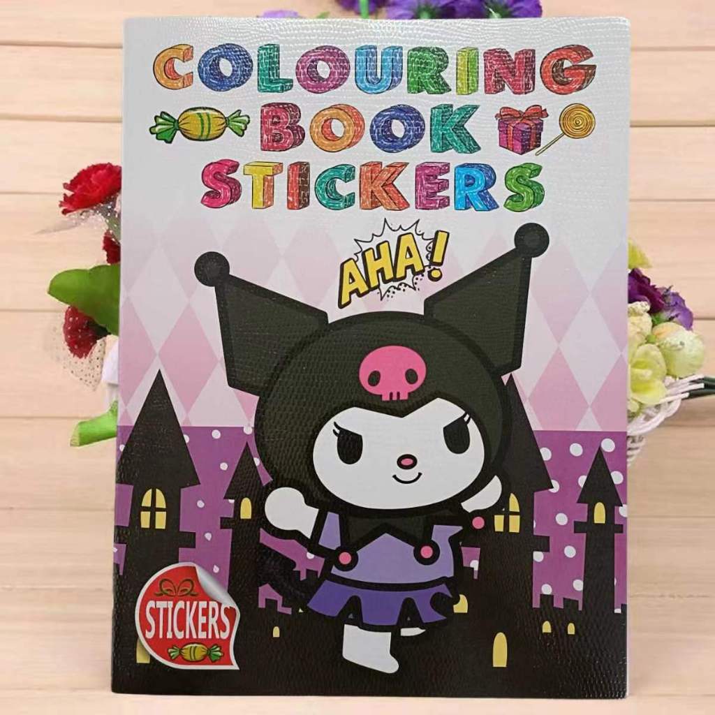 Kuromi Sticker & Coloring Book A4 Buku Mewarna Pelekat Kanak Tadika ...