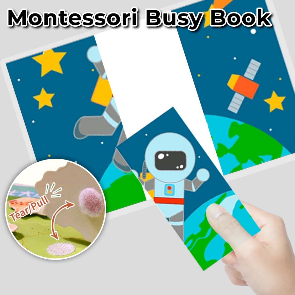 Montessori Busy Book First Enlightenment Toddlers Baby's Kids Activity ...