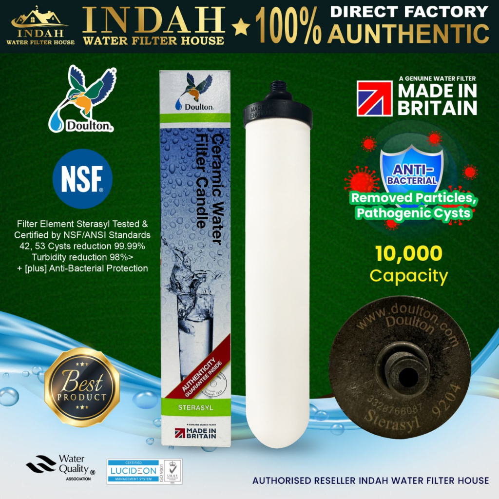 Doulton Sterasyl 9204 Ceramic Water Filter Candle plus Antibacterial Protection (Better Version