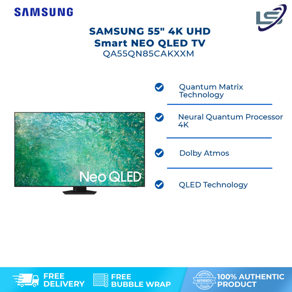 SAMSUNG 55" 4K UHD Smart NEO QLED TV QA55QN85CAKXXM Dolby Atmos