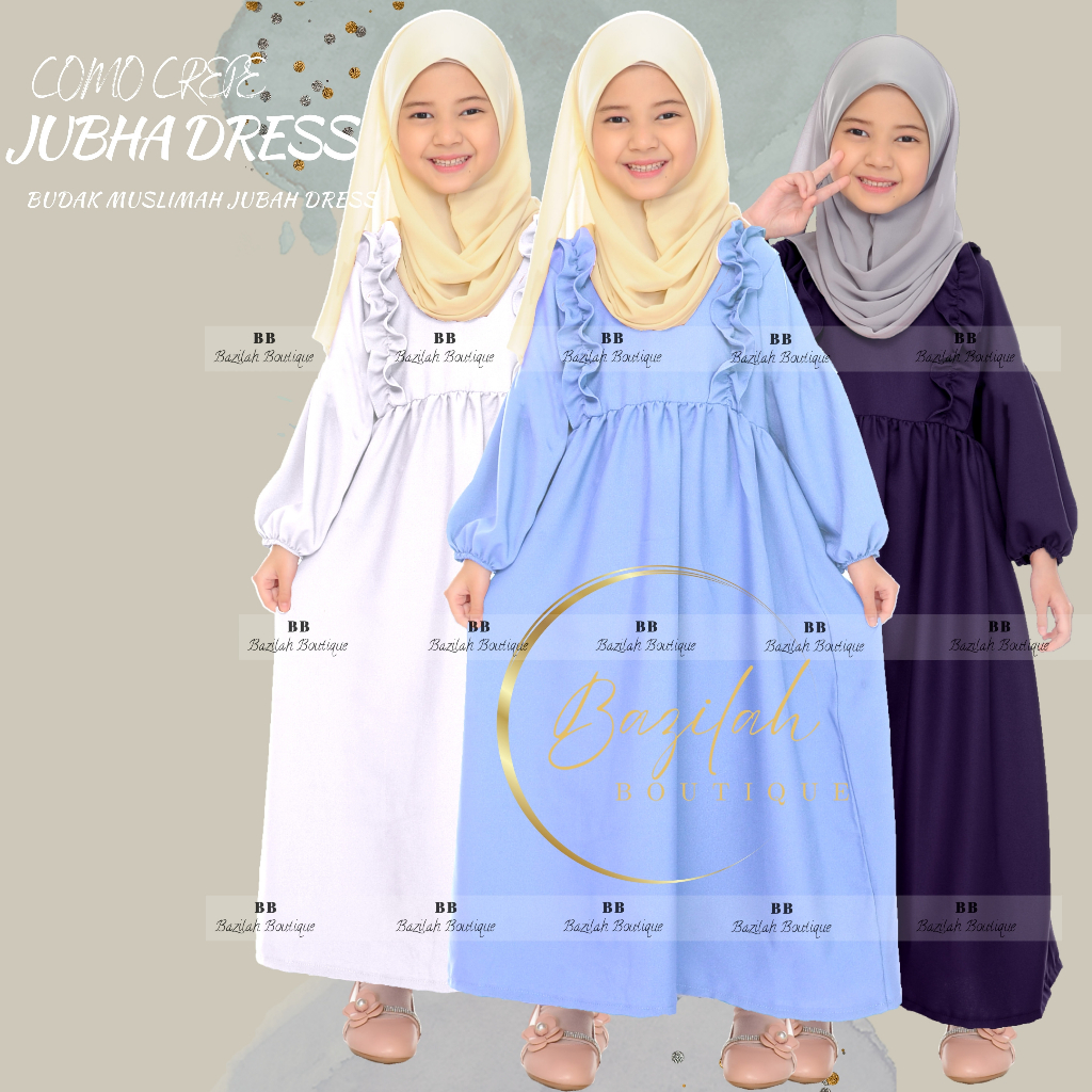 jubah budak dress como crepe new arrivals | Shopee Malaysia