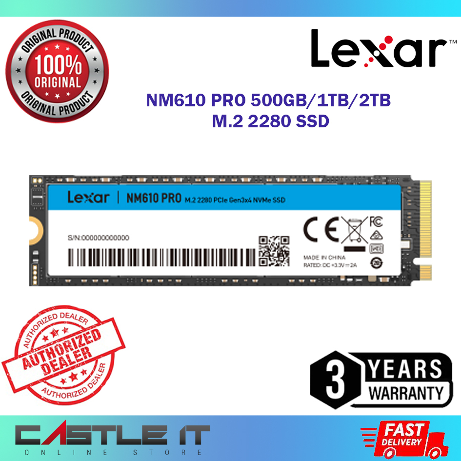 LEXAR NM610 PRO 500GB 1TB 2TB NVME GEN3 M.2 2280 SSD Storage Solid Stated  Drive