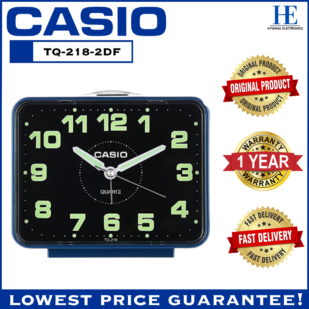 CASIO CLOCK TQ-218-1D ALARM TRAVEL ORIGINAL WITH WARRANTY | Shopee Malaysia