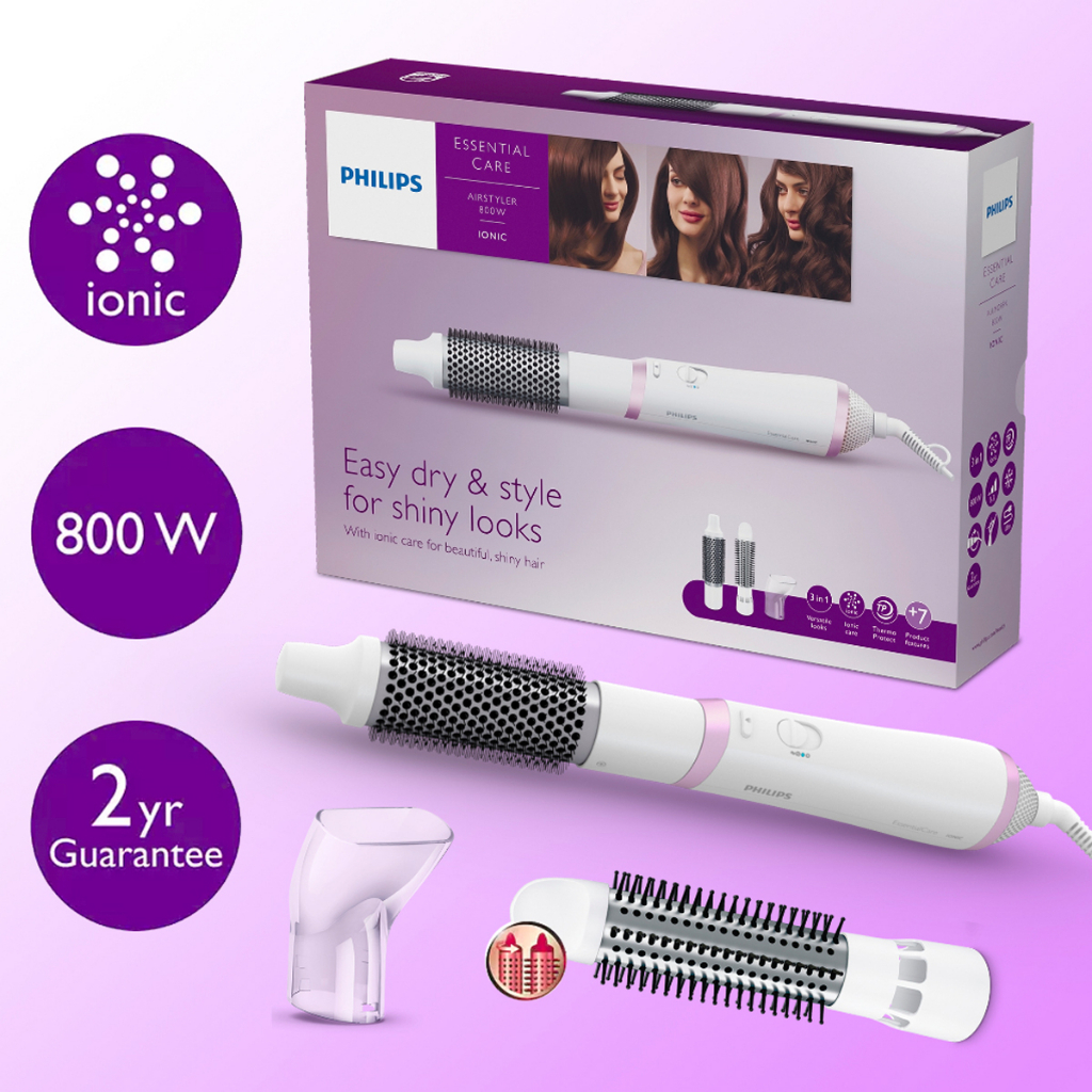 Philips Heated Straightening Hair Brush StyleCare Essential BHH885