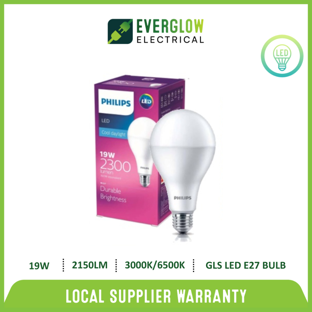 PHILIPS GLS HIGH LUMEN LED BULB 19W 2150LM E27 230V A80 3000K/6500K