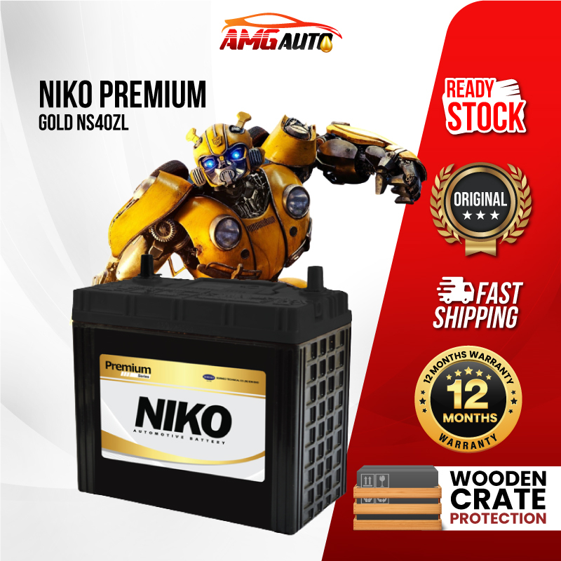 NIKO Premium GOLD NS40ZL Car Battery Bateri Kereta Perodua Myvi / Alza